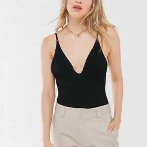 Urban Outfitters Out From Under Tiffany Scoop Back Seamless Bodysuit, Black, S